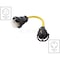Ac Works Plug Adapter, STW, SS2-50R, TT-30P, 1.5 ft., Yellow TTM50-018 - alternate 7